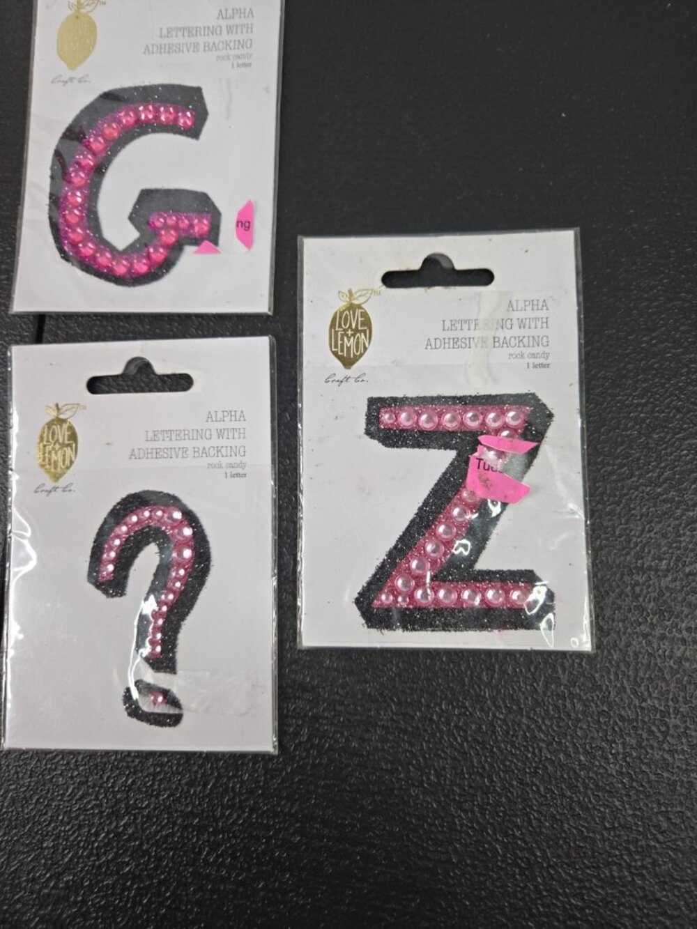Crafting Alpha Lettering Jeweled With Adhesive Backing - Picture 4 of 4